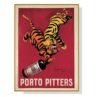 Thumbnail for Wall Art 70cmx100cm Porto Pitters Vintage Gold Frame Canvas