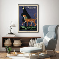 Thumbnail for Wall Art 50cmx70cm Woman Walking Leopard Vintage Black Frame Canvas