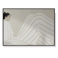 Thumbnail for Wall Art 80cmx120cm Abstract Lady Black Frame Canvas