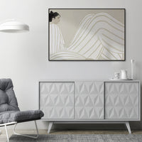 Thumbnail for Wall Art 80cmx120cm Abstract Lady Black Frame Canvas