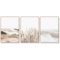Thumbnail for Wall Art 80cmx120cm Coastal Beach 3 Sets Wood Frame Canvas