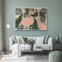 Thumbnail for Wall Art 40cmx60cm Flamingo White Frame Canvas