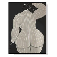 Thumbnail for Wall Art 70cmx100cm Mid Century Lady Black Frame Canvas