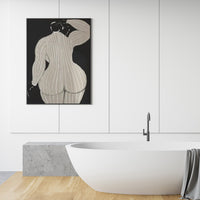 Thumbnail for Wall Art 70cmx100cm Mid Century Lady Black Frame Canvas