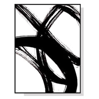 Thumbnail for Wall Art 70cmx100cm  Minimalist Black Artwork Black Frame Canvas