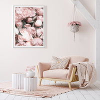 Thumbnail for Wall Art 70cmx100cm Peony White Frame Canvas