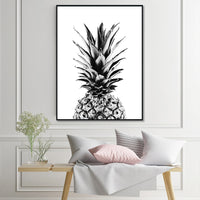Thumbnail for Wall Art 50cmx70cm Pineapple Black Frame Canvas