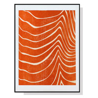Thumbnail for Wall Art 50cmx70cm Abstract Orange Black Frame Canvas