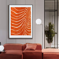 Thumbnail for Wall Art 50cmx70cm Abstract Orange Black Frame Canvas