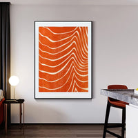 Thumbnail for Wall Art 50cmx70cm Abstract Orange Black Frame Canvas