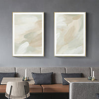 Thumbnail for Wall Art 80cmx120cm Beige and Sage Green 2 Sets Gold Frame Canvas
