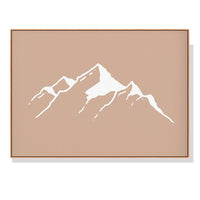 Thumbnail for Wall Art 80cmx120cm Black White Mountain 3 Sets White Frame Canvas