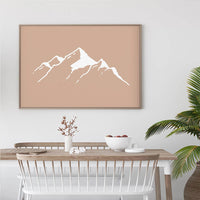 Thumbnail for Wall Art 50cmx70cm Boho Mountain Wood Frame Canvas