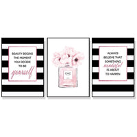 Thumbnail for Wall Art 40cmx60cm Fashion Prints 3 Sets Black Frame Canvas