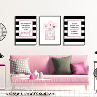 Thumbnail for Wall Art 40cmx60cm Fashion Prints 3 Sets Black Frame Canvas