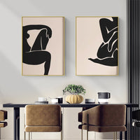 Thumbnail for Wall Art 80cmx120cm Female Figure 2 Sets Gold Frame Canvas