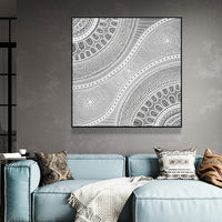 Thumbnail for Wall Art 60cmx60cm Nayiri Bami Black Frame Canvas