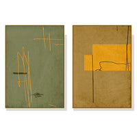 Thumbnail for Wall Art 50cmx70cm United Study 2 Sets Gold Frame Canvas