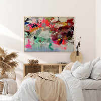 Thumbnail for Wall Art 70cmx100cm Abstract Free Flow Wood Frame Canvas