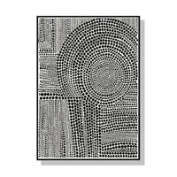 Thumbnail for Wall Art 70cmx100cm Clustered Dots B Black Frame Canvas