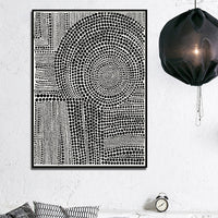 Thumbnail for Wall Art 70cmx100cm Clustered Dots B Black Frame Canvas