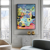 Thumbnail for Wall Art 50cmx70cm Summer Smile B Black Frame Canvas