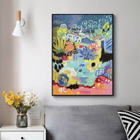 Thumbnail for Wall Art 100cmx150cm Summer Smile B Black Frame Canvas