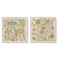 Thumbnail for Wall Art 90cmx90cm Lovely Pattern II 2 Sets Wood Frame Canvas