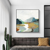 Thumbnail for Wall Art 50cmx50cm September Afternoon Black Frame Canvas