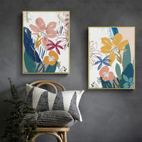 Thumbnail for Wall Art 90cmx135cm Summer Smile 2 Sets Gold Frame Canvas