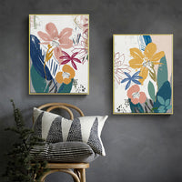 Thumbnail for Wall Art 60cmx90cm Summer Smile 2 Sets Gold Frame Canvas