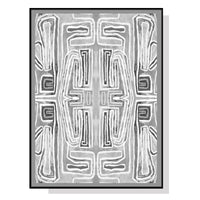Thumbnail for Wall Art 40cmx60cm Abstract Mountain Black Frame Canvas