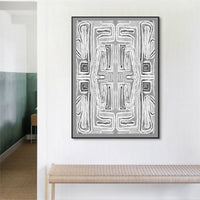 Thumbnail for Wall Art 40cmx60cm Abstract Mountain Black Frame Canvas