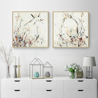 Thumbnail for Wall Art 70cmx70cm Afternoon Walk 2 Sets Gold Frame Canvas
