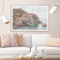 Thumbnail for Wall Art 90cmx135cm Italy Cinque Terre Wood Frame Canvas
