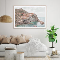 Thumbnail for Wall Art 90cmx135cm Italy Cinque Terre Wood Frame Canvas