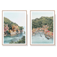 Thumbnail for Wall Art 70cmx100cm Italy Coast 2 Sets Wood Frame Canvas