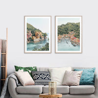 Thumbnail for Wall Art 70cmx100cm Italy Coast 2 Sets Wood Frame Canvas