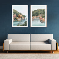 Thumbnail for Wall Art 70cmx100cm Italy Coast 2 Sets Wood Frame Canvas