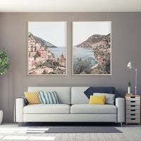 Thumbnail for Wall Art 40cmx60cm Italy Positano 2 Sets Wood Frame Canvas