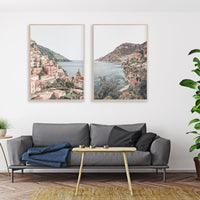 Thumbnail for Wall Art 40cmx60cm Italy Positano 2 Sets Wood Frame Canvas