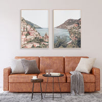 Thumbnail for Wall Art 40cmx60cm Italy Positano 2 Sets Wood Frame Canvas