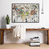 Thumbnail for Wall Art 50cmx70cm Abstract White Dream Black Frame Canvas