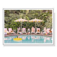 Thumbnail for Wall Art 70cmx100cm Dogs at Beverley Hills Hotel White Frame Canvas