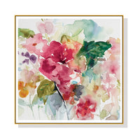 Thumbnail for Wall Art 70cmx70cm Floral Brunch Gold Frame Canvas