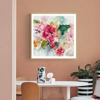 Thumbnail for Wall Art 70cmx70cm Floral Brunch Gold Frame Canvas