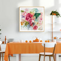 Thumbnail for Wall Art 70cmx70cm Floral Brunch Gold Frame Canvas