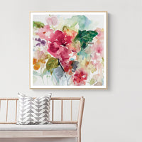 Thumbnail for Wall Art 70cmx70cm Floral Brunch Gold Frame Canvas