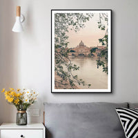 Thumbnail for Wall Art 50cmx70cm Rome City Black Frame Canvas