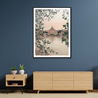 Thumbnail for Wall Art 50cmx70cm Rome City Black Frame Canvas